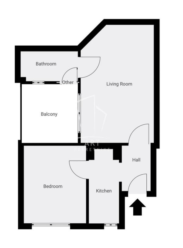 Slika 1 - Ruzveltova, Jednoiposoban stan na prodaju, 32m2, 134.400€