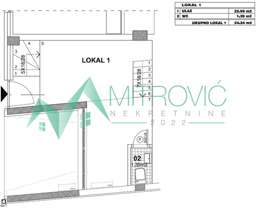 Glavna slika - Lokal na prodaju, 24m2, 58.710€