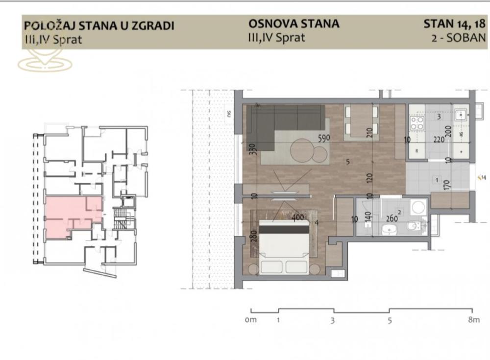 Slika 2 - Dvosoban stan na prodaju, 40m2, 80.000€
