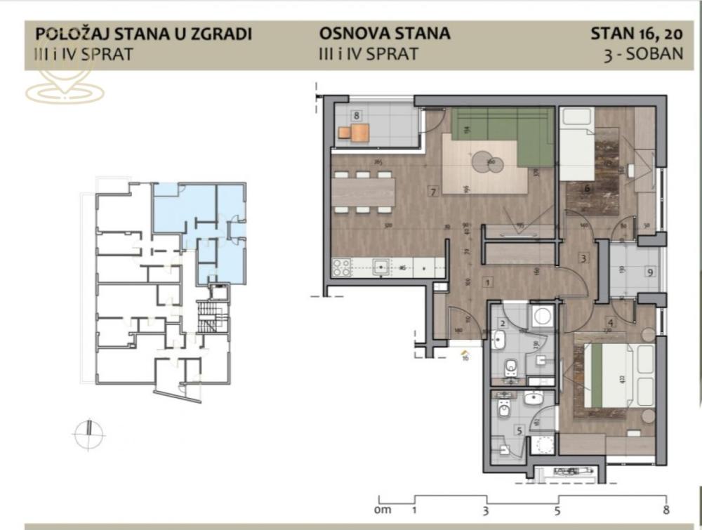 Slika 3 - Trosoban stan na prodaju, 64m2, 128.400€