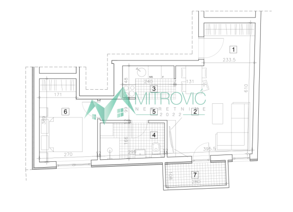 Glavna slika -Jednoiposoban stan na prodaju, 44m2, 158.260€
