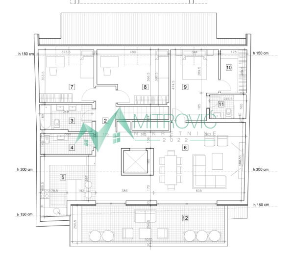 Glavna slika -Četvorosoban stan na prodaju, 146m2, 446.630€