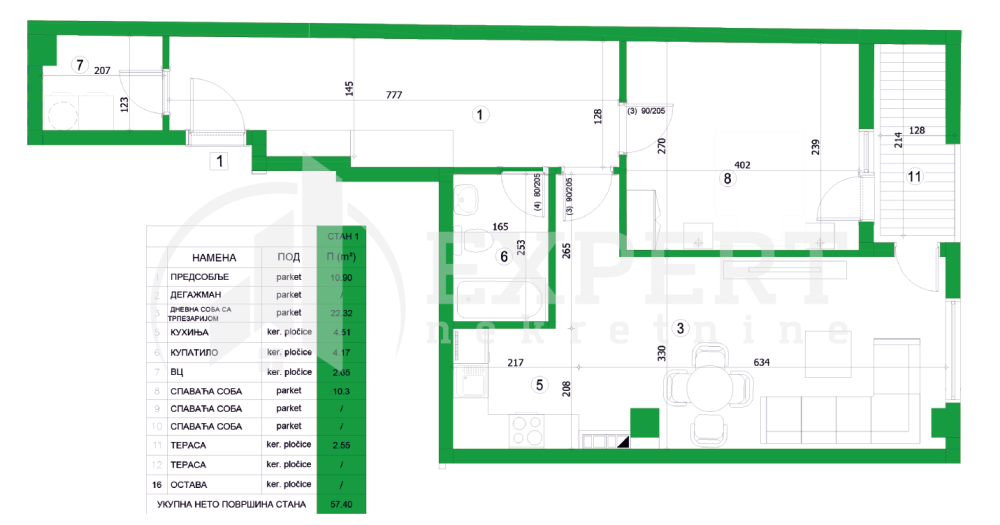 Slika 4 - Bulevar dr Zorana, Dvosoban stan na prodaju, 59m2, 125.500€