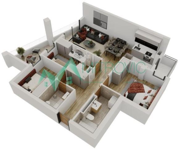 Glavna slika -Četvorosoban stan na prodaju, 80m2, 205.382€