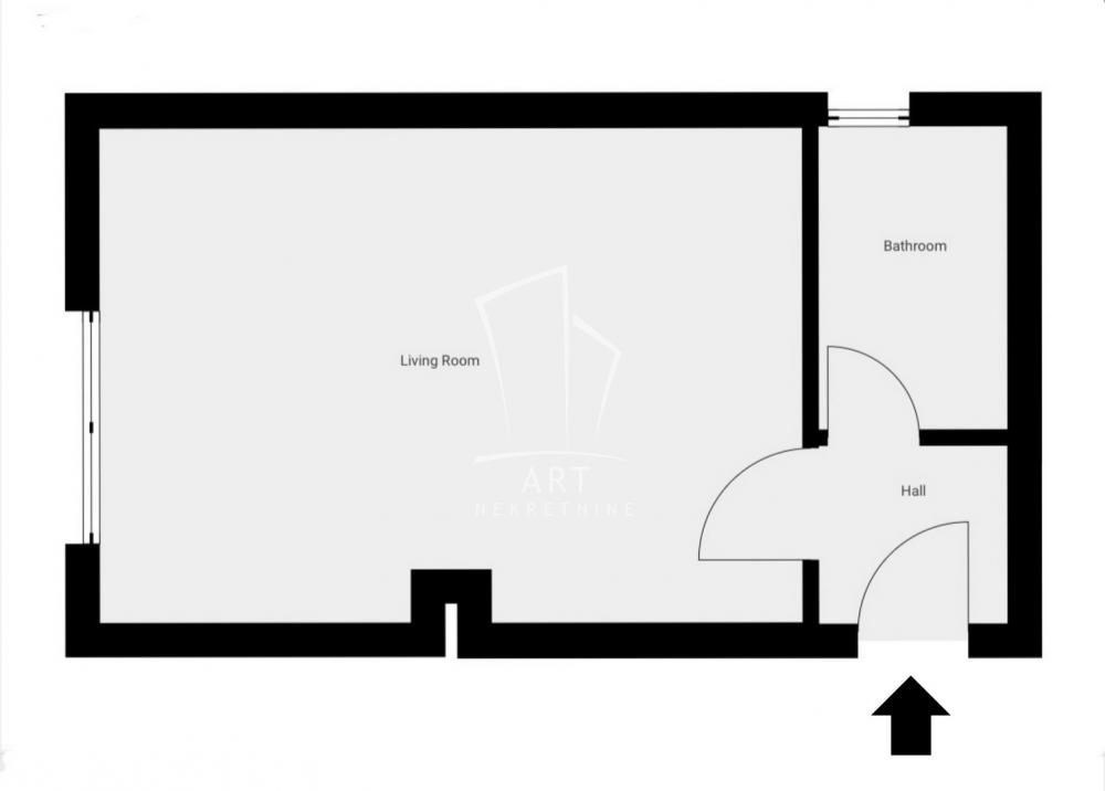 Slika 1 - Marijane Gregoran,  Stan na prodaju, 23m2, 77.000€