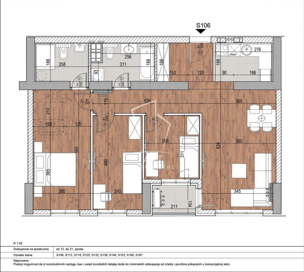 Slika 2 - Tošin bunar, Četvorosoban stan na prodaju, 84m2, 336.937€