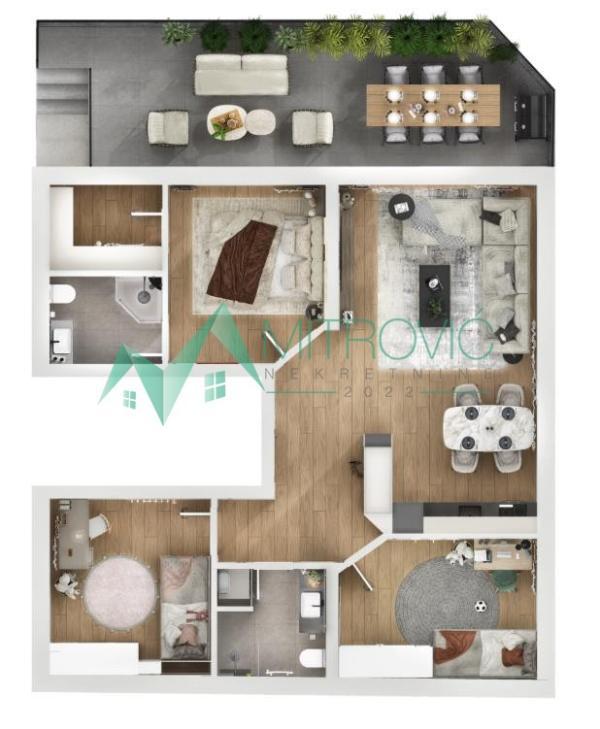 Glavna slika -Troiposoban stan na prodaju, 72m2, 232.265€