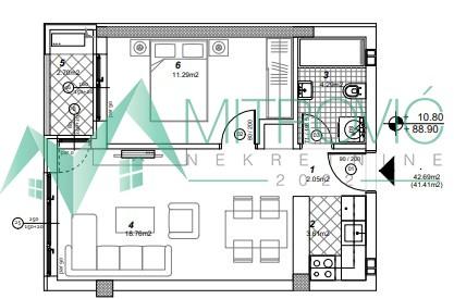 Glavna slika -Dvosoban stan na prodaju, 41m2, 115.160€