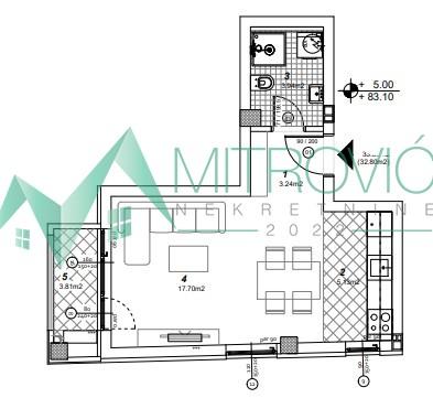 Glavna slika -Dvosoban stan na prodaju, 33m2, 94.620€