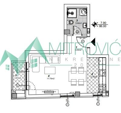Glavna slika -Dvosoban stan na prodaju, 33m2, 94.620€