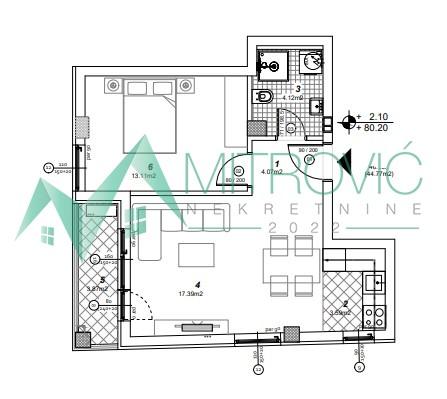 Glavna slika -Dvosoban stan na prodaju, 45m2, 124.505€