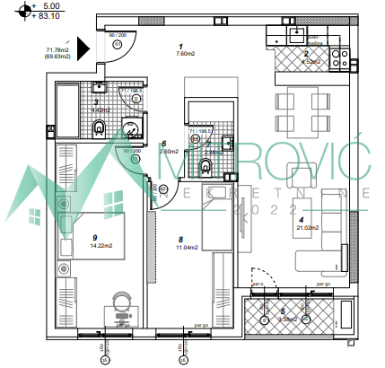 Glavna slika -Trosoban stan na prodaju, 70m2, 175.710€