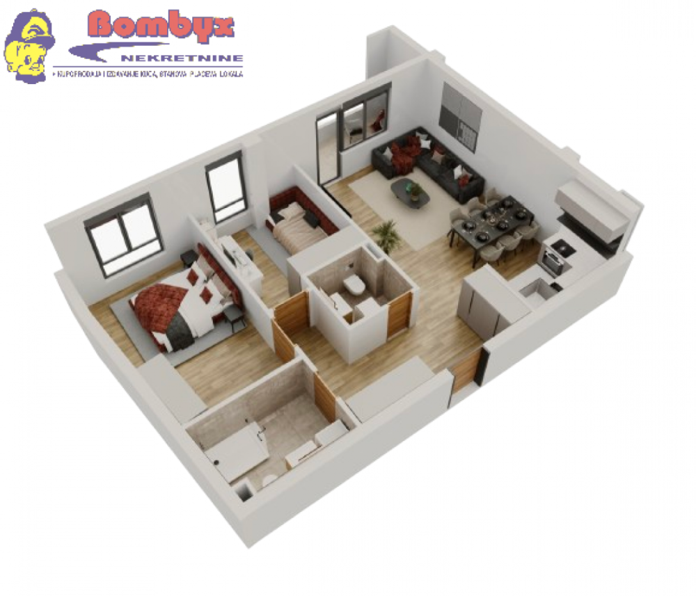 Glavna slika -Trosoban stan na prodaju, 74m2, 166.500€