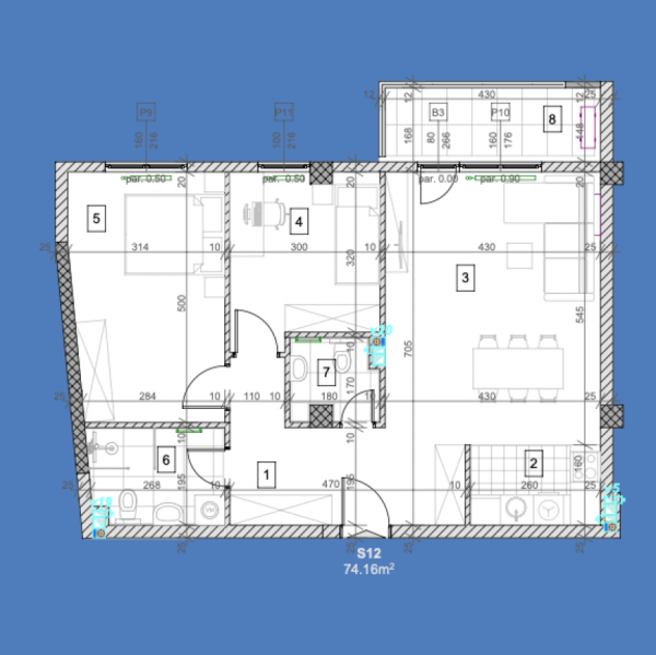 Slika 1 - Trosoban stan na prodaju, 74m2, 166.500€