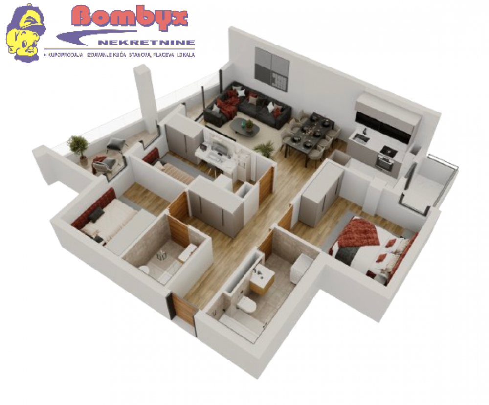 Glavna slika -Četvorosoban stan na prodaju, 80m2, 180.000€