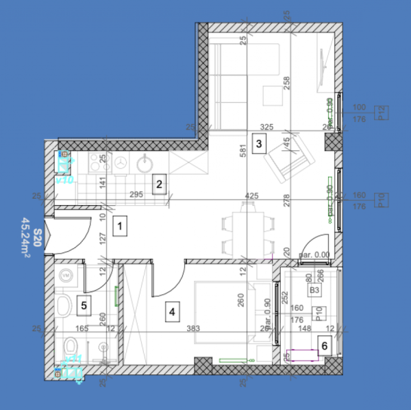 Slika 1 - Jednoiposoban stan na prodaju, 45m2, 112.500€
