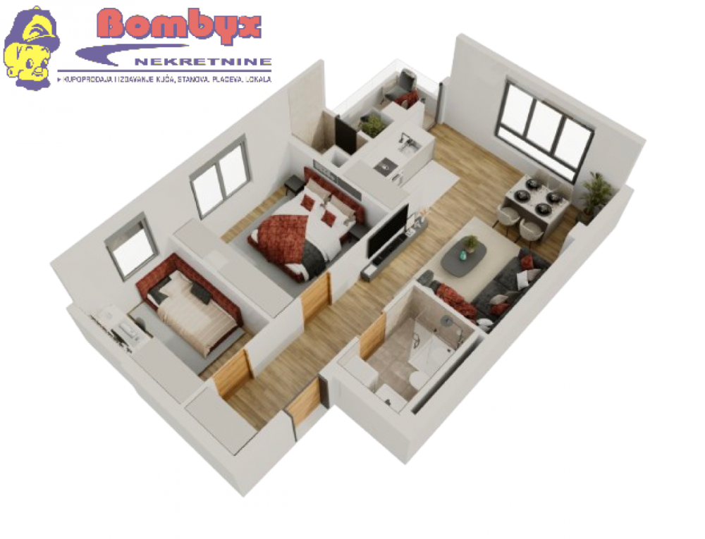 Glavna slika -Dvoiposoban stan na prodaju, 56m2, 126.000€