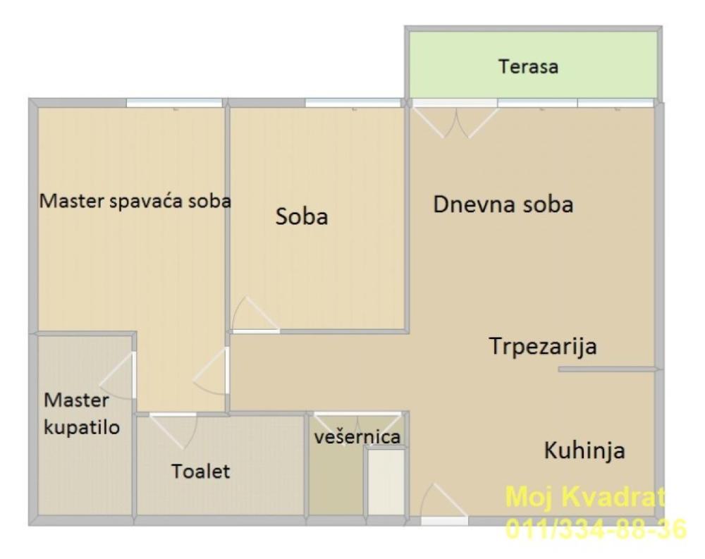 Slika 11 - Trosoban stan za izdavanje, 72m2, 1.400€