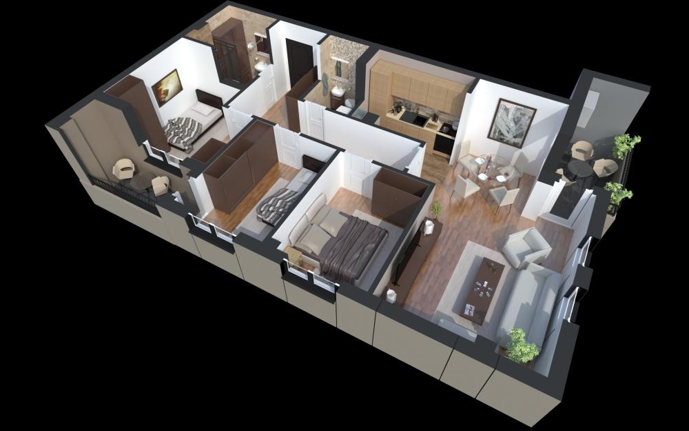 Slika 1 - Troiposoban stan na prodaju, 76m2, 137.500€