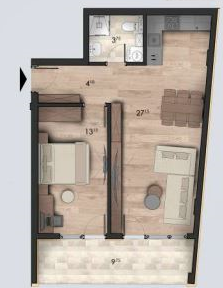 Slika 5 - Jednoiposoban stan na prodaju, 58m2, 144.750€