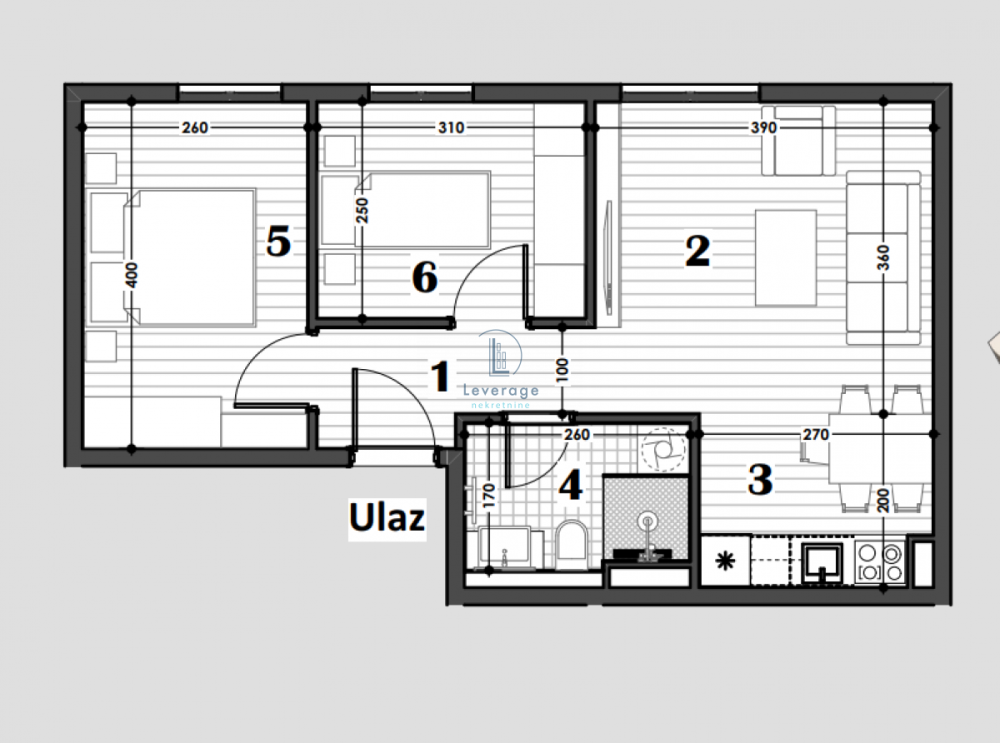 Slika 2 - Dvoiposoban stan na prodaju, 45m2, 140.850€