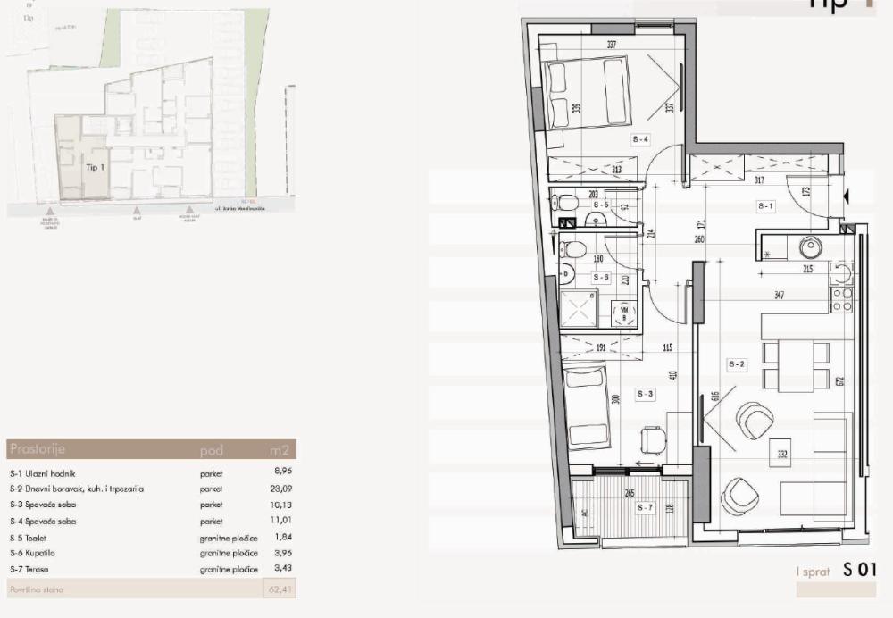 Slika 5 - Dvoiposoban stan na prodaju, 62m2, 147.290€