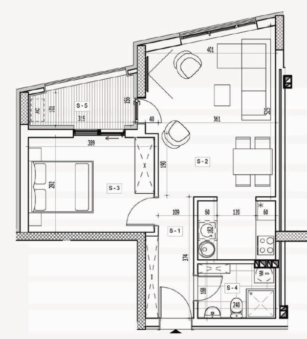 Slika 5 - Jednoiposoban stan na prodaju, 48m2, 117.800€