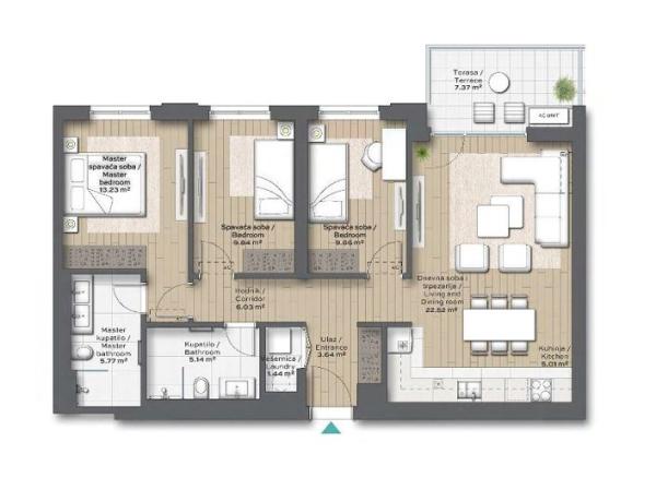 Slika 10 - Belgrade Waterfront - BW Diva, Četvorosoban stan na prodaju, 90m2, 380.888€