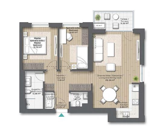 Slika 10 - Belgrade Waterfront - BW Diva, Trosoban stan na prodaju, 73m2, 303.888€