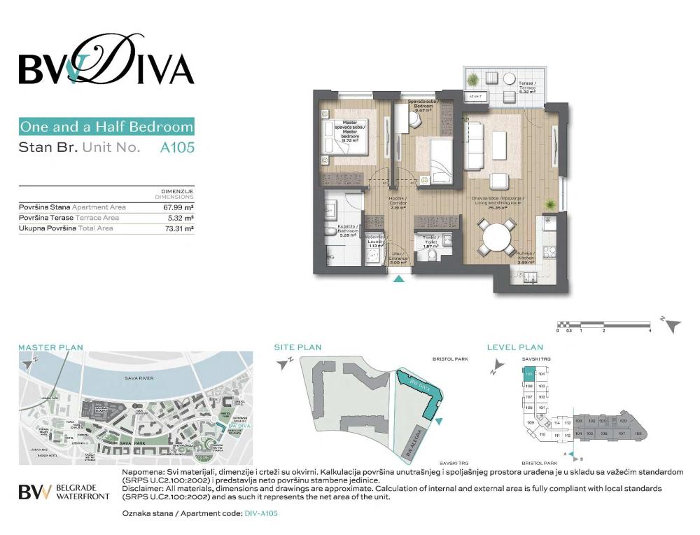 Slika 11 - Belgrade Waterfront - BW Diva, Trosoban stan na prodaju, 73m2, 303.888€