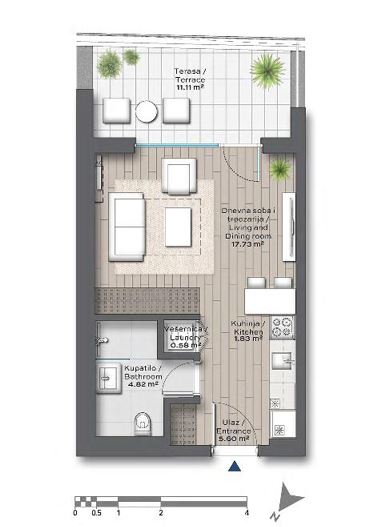 Slika 6 - Belgrade Waterfront - BW Bella, Jednosoban stan na prodaju, 42m2, 219.888€