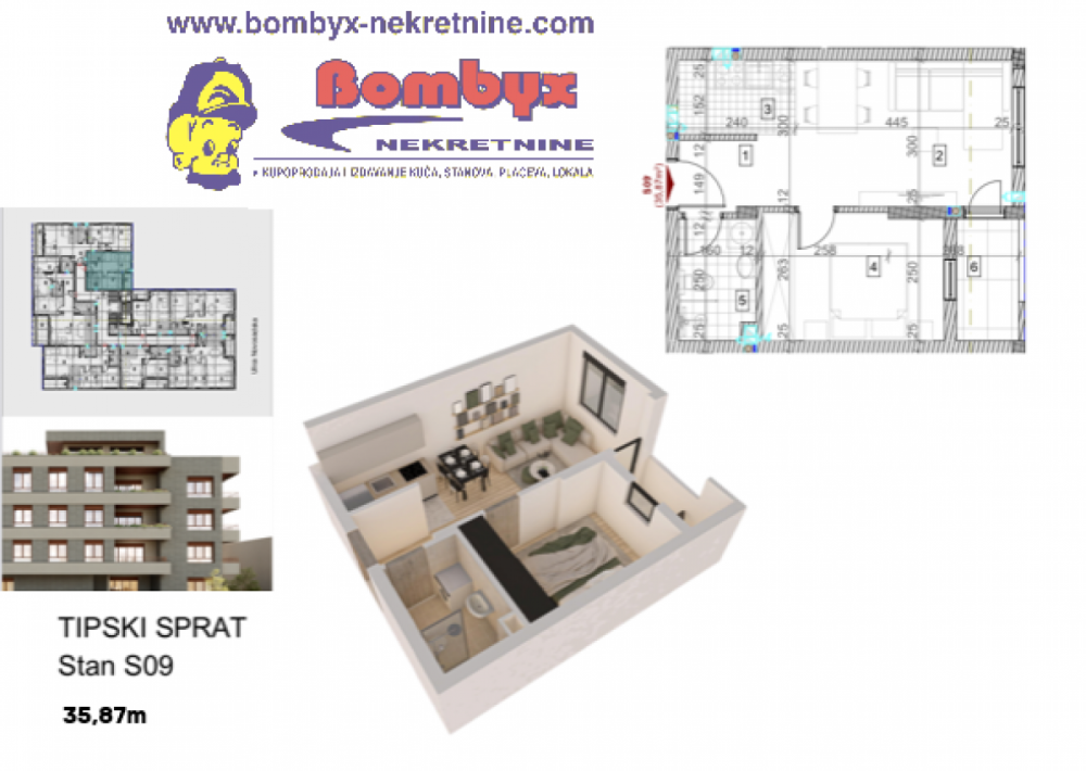 Slika 3 - Jednoiposoban stan na prodaju, 36m2, 88.200€
