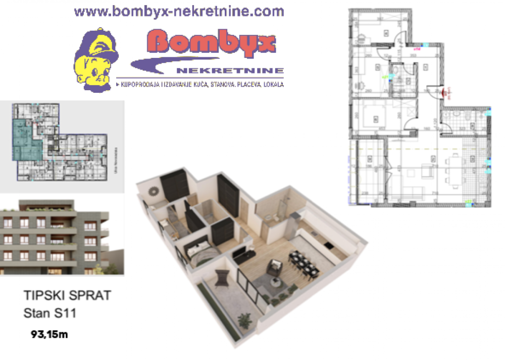 Slika 3 - Četvorosoban stan na prodaju, 93m2, 223.900€