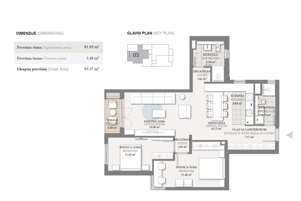 Slika 8 - Jove Ilica, Trosoban stan na prodaju, 85m2, 310.999€