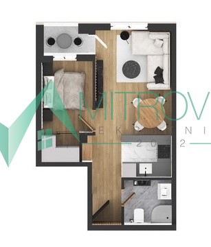 Slika 1 - Jednoiposoban stan na prodaju, 38m2, 82.195€