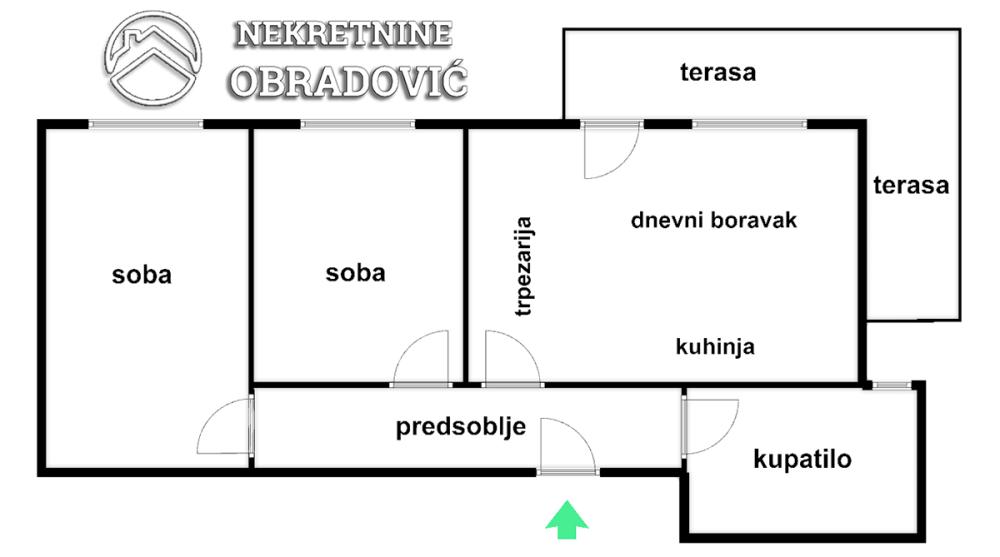 Slika 8 - Pancina, Dvoiposoban stan na prodaju, 60m2, 168.000€