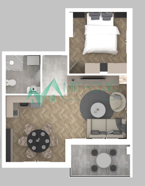 Glavna slika -Jednoiposoban stan na prodaju, 42m2, 92.700€