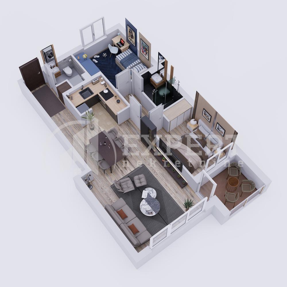 Slika 2 - Mokranjčeva, Trosoban stan na prodaju, 65m2, 115.000€