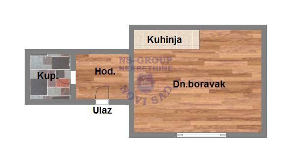 Glavna slika -Jednosoban stan na prodaju, 26m2, 43.610€