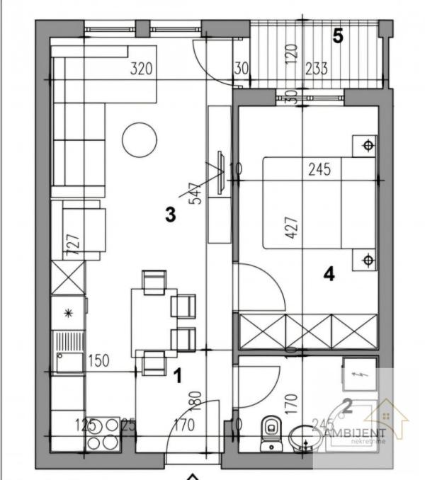 Slika 9 - Jednoiposoban stan na prodaju, 40m2, 91.909€