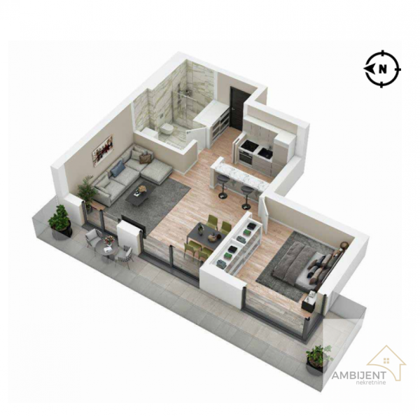 Glavna slika -Dvosoban stan na prodaju, 51m2, 191.068€