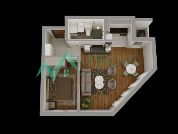 Glavna slika -Jednoiposoban stan na prodaju, 46m2, 112.625€