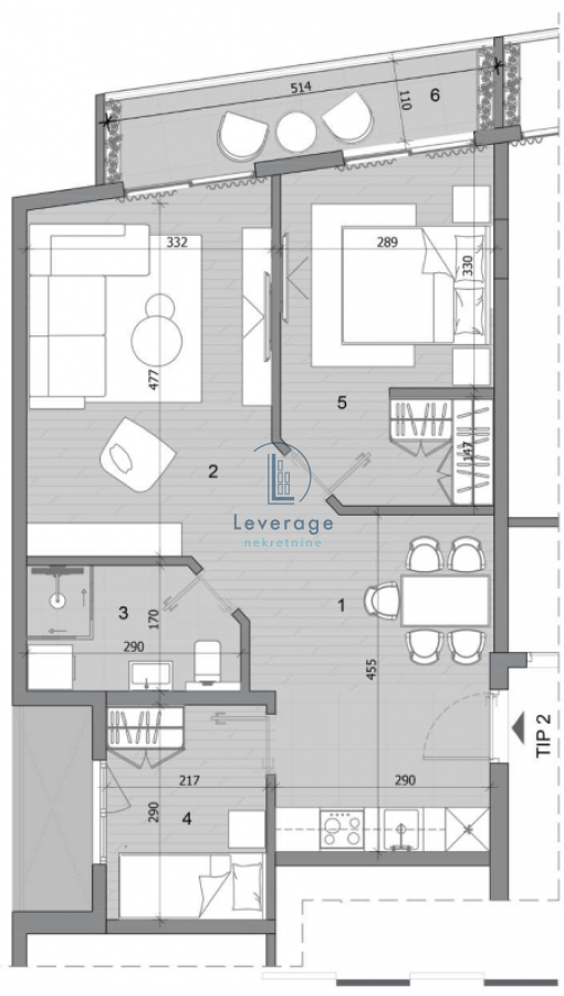 Glavna slika -Dvoiposoban stan na prodaju, 61m2, 167.172€