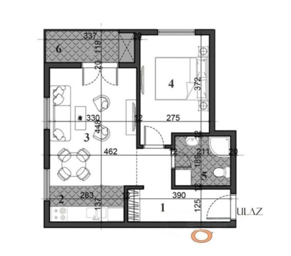 Slika 2 - Dvosoban stan na prodaju, 47m2, 138.000€