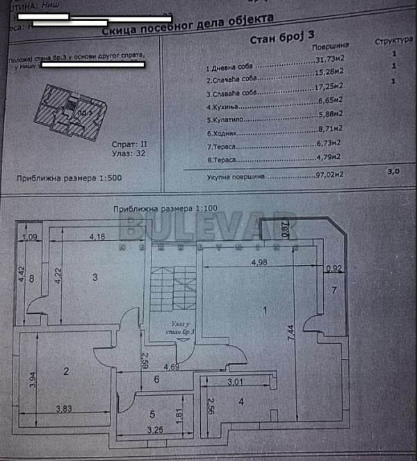 Slika 11 - Negotinska, Trosoban stan na prodaju, 97m2, 123.600€