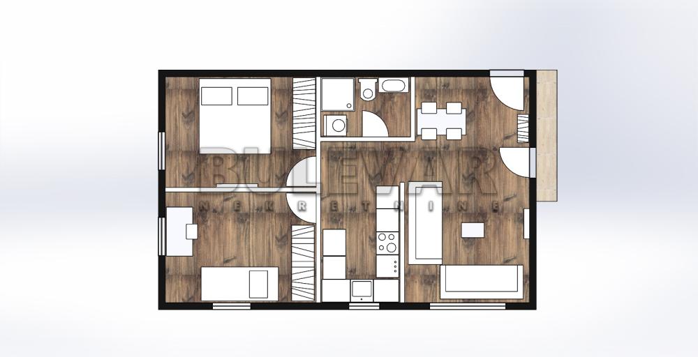 Slika 1 - Tolstojeva, Dvoiposoban stan na prodaju, 60m2, 93.000€
