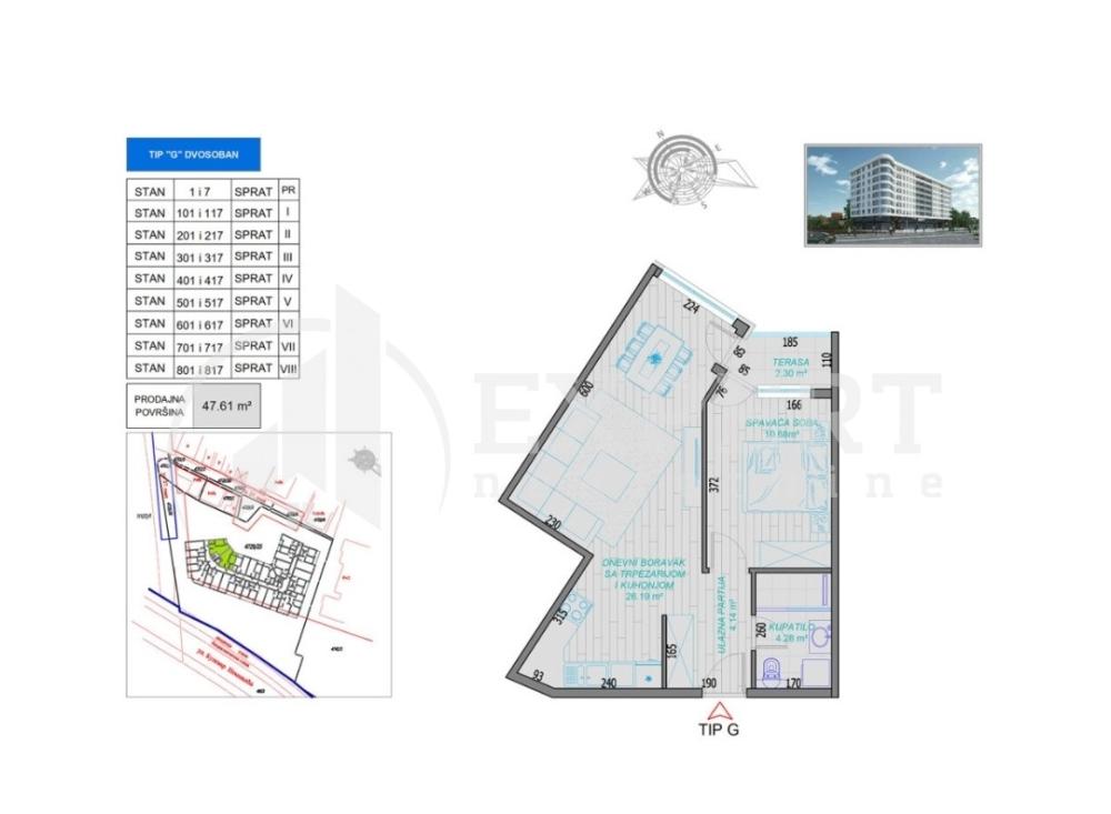 Slika 1 - Bulevar Nemanjića, Jednoiposoban stan na prodaju, 47m2, 108.050€
