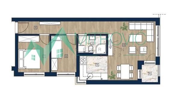 Glavna slika -Dvoiposoban stan na prodaju, 53m2, 117.100€