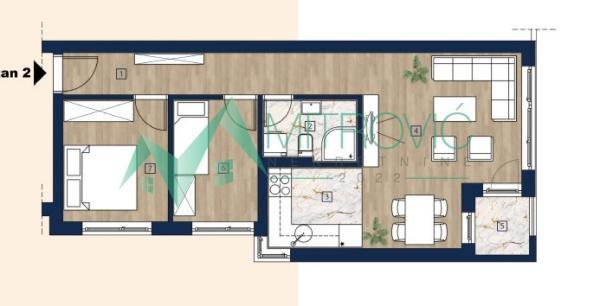 Glavna slika -Dvoiposoban stan na prodaju, 53m2, 117.100€