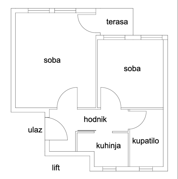 Slika 0 - Dvosoban stan za izdavanje, 40m2, 450€